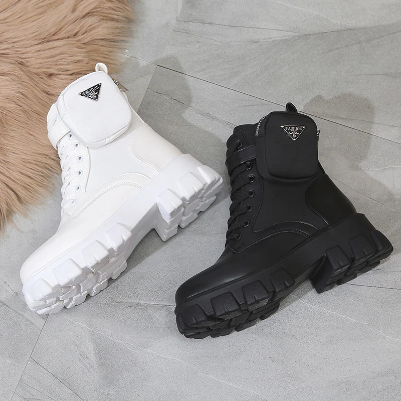 Bottes moto talon épais