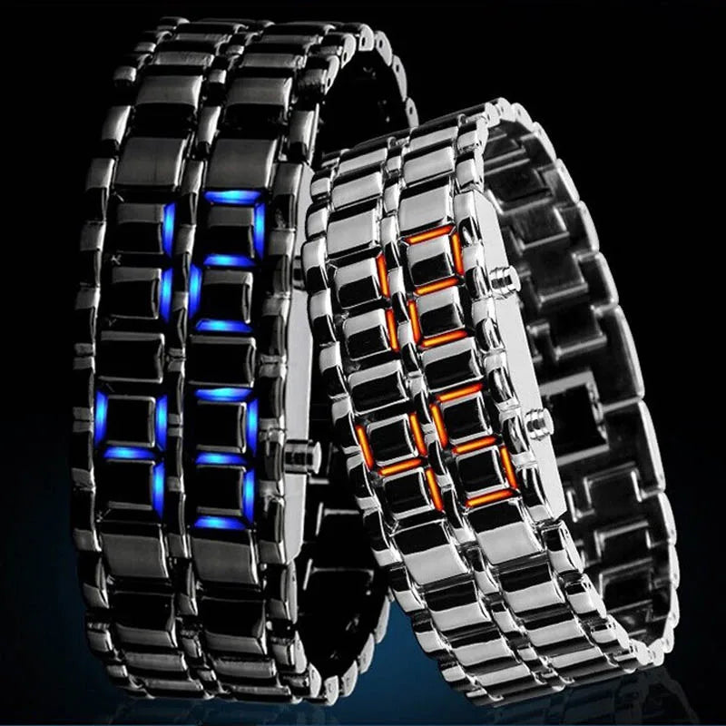 Duo montre du futur argentée