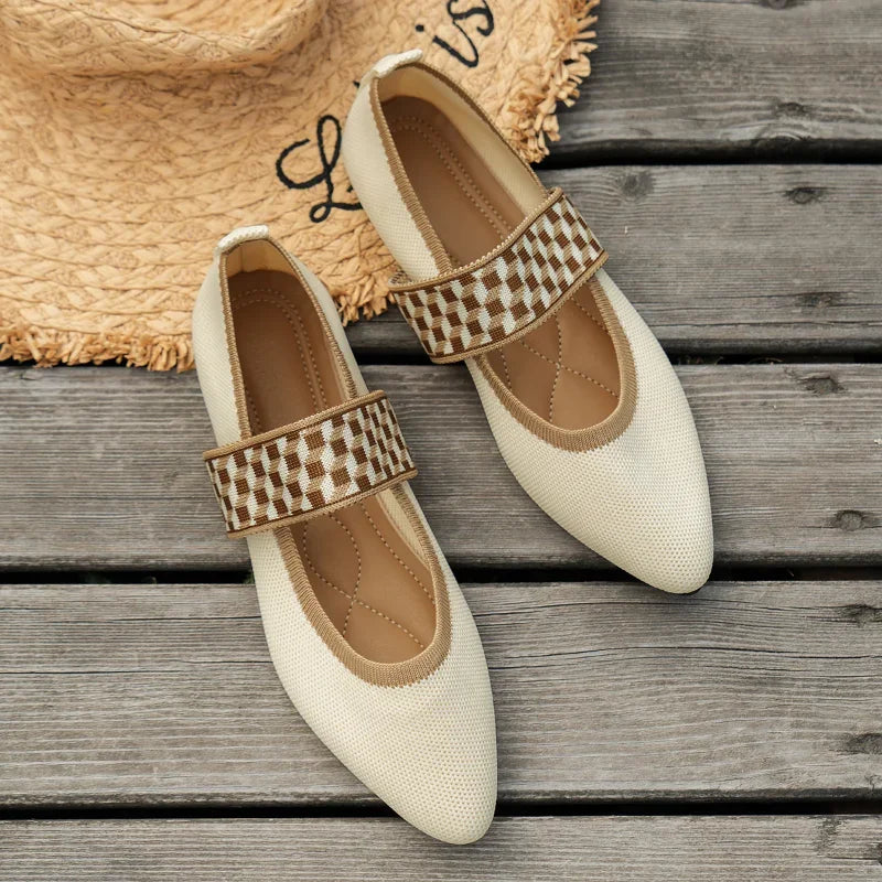 mocassins beige sans lacet