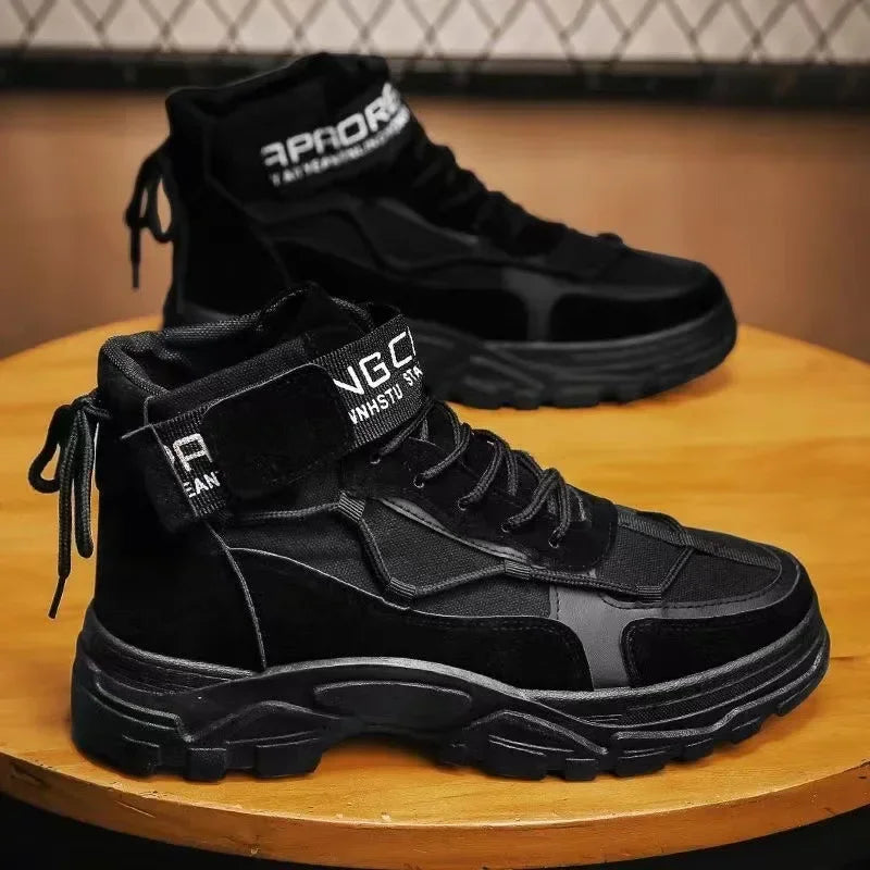 Bottes tactiques antidérapantes noires
