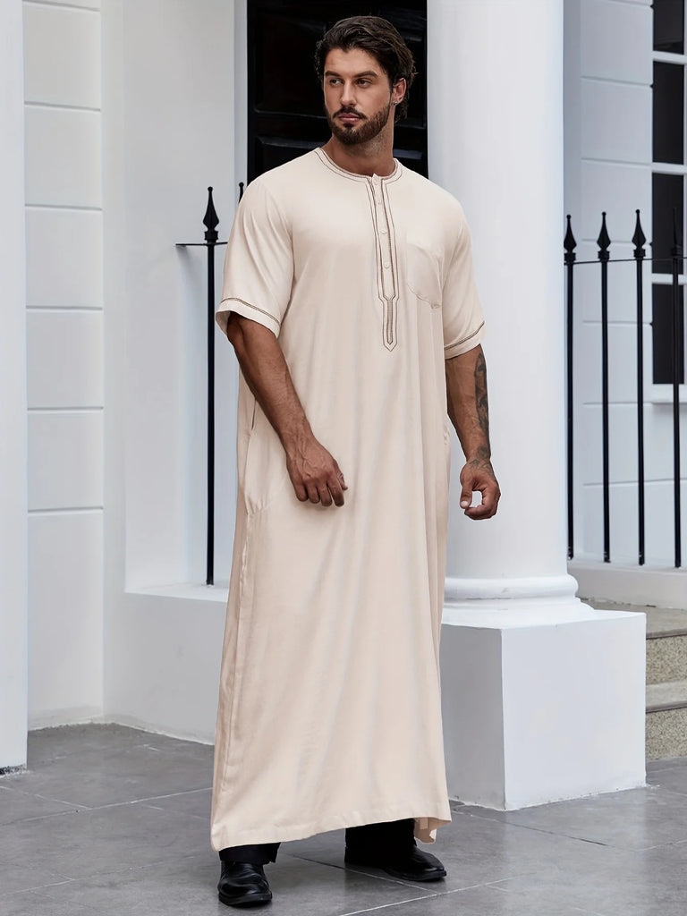 Abaya Nabil abricot pour homme unique