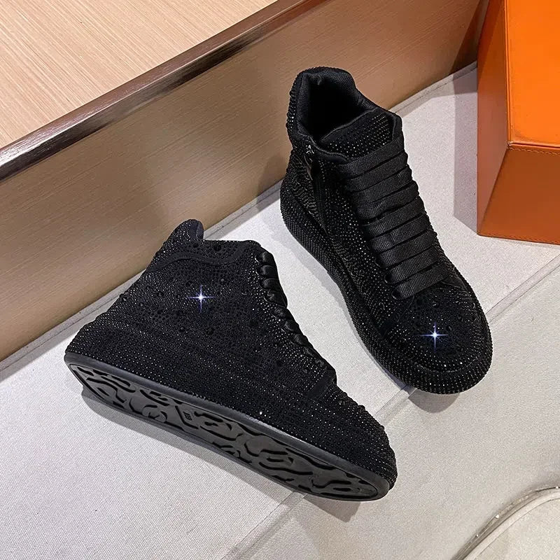 Baskets noirs avec strass