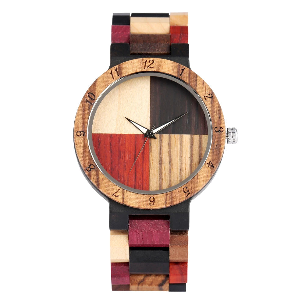 Montre en bois naturel