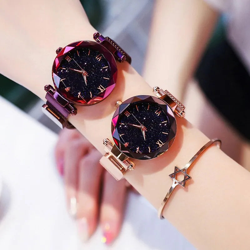 Montre éclat céleste or rose et montre éclat céleste violette