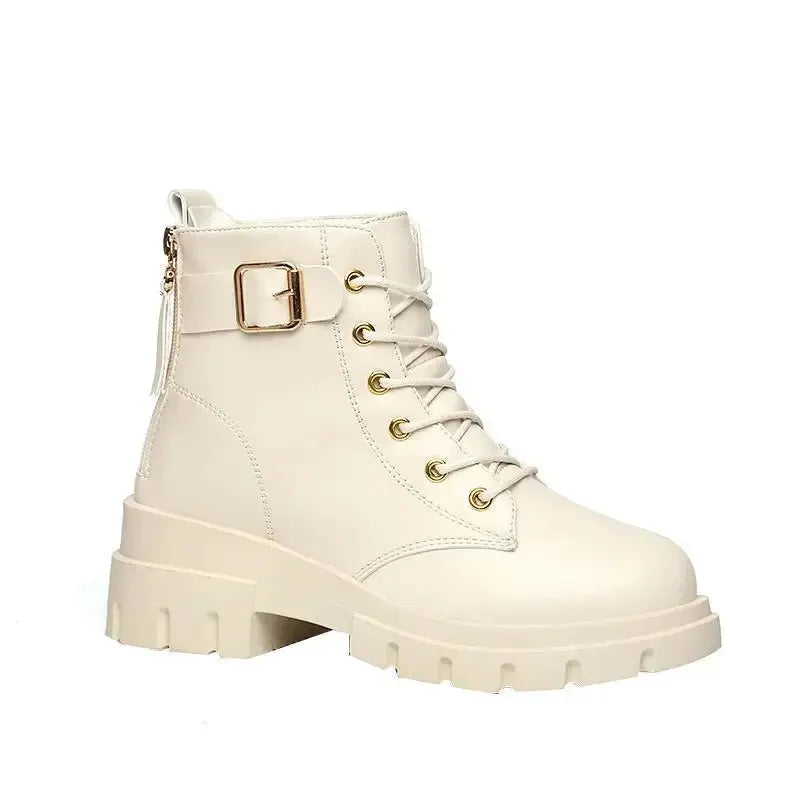 Bottes polyvalentes pour femmes de couleur beige
