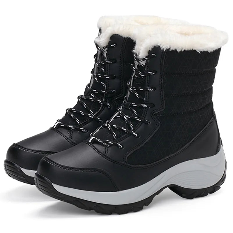Bottes de neige noires légères pour femmes