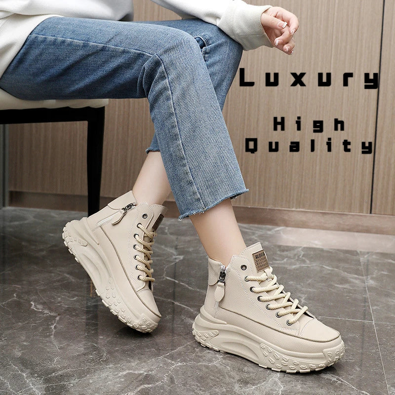 Baskets de luxe beiges pour femmes
