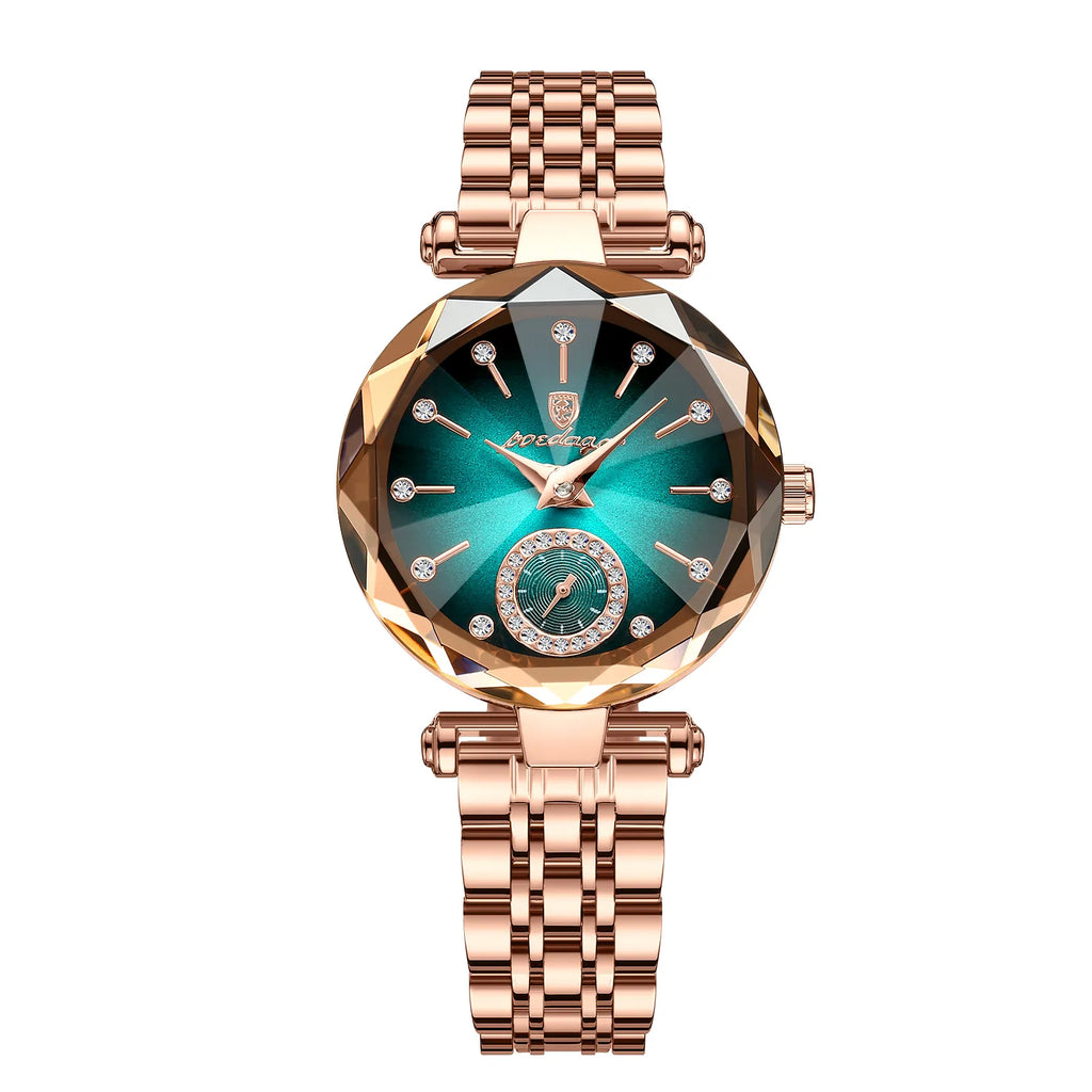 Montre de luxe POEDAGAR couleur bleu vert