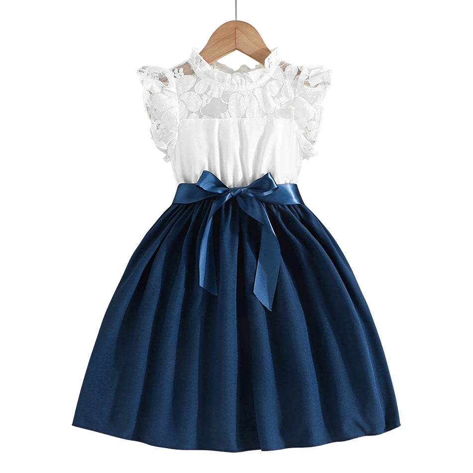 Dos robe élégante bleue