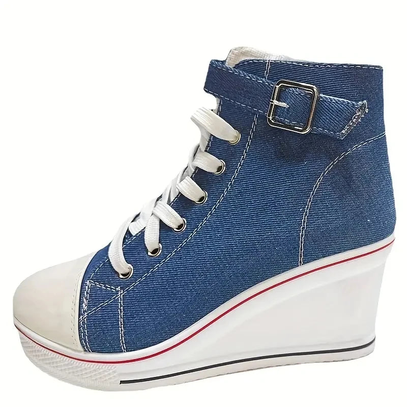 Chaussures en toile bleues