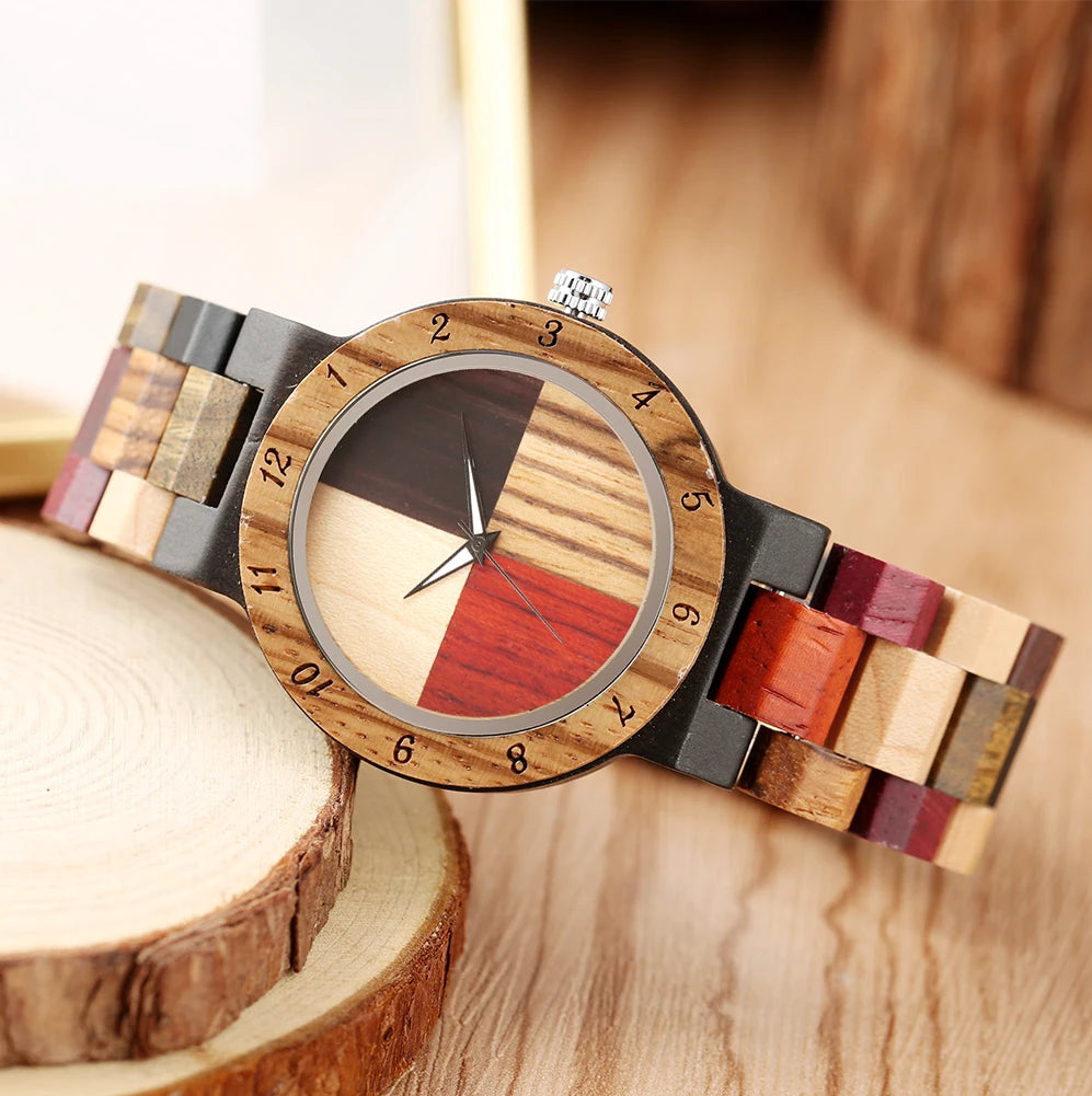 Montre charme boisé