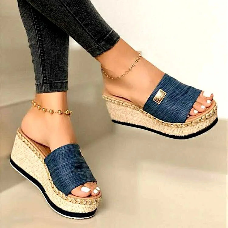chaussures d'été à talons compensés