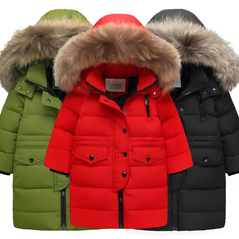 Manteau Long Chaud pour Enfant de 2 à 12 Ans