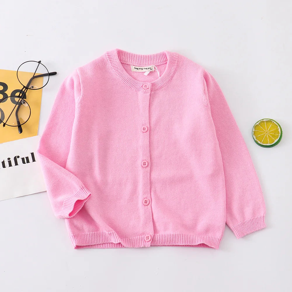Cardigan en laine rose 