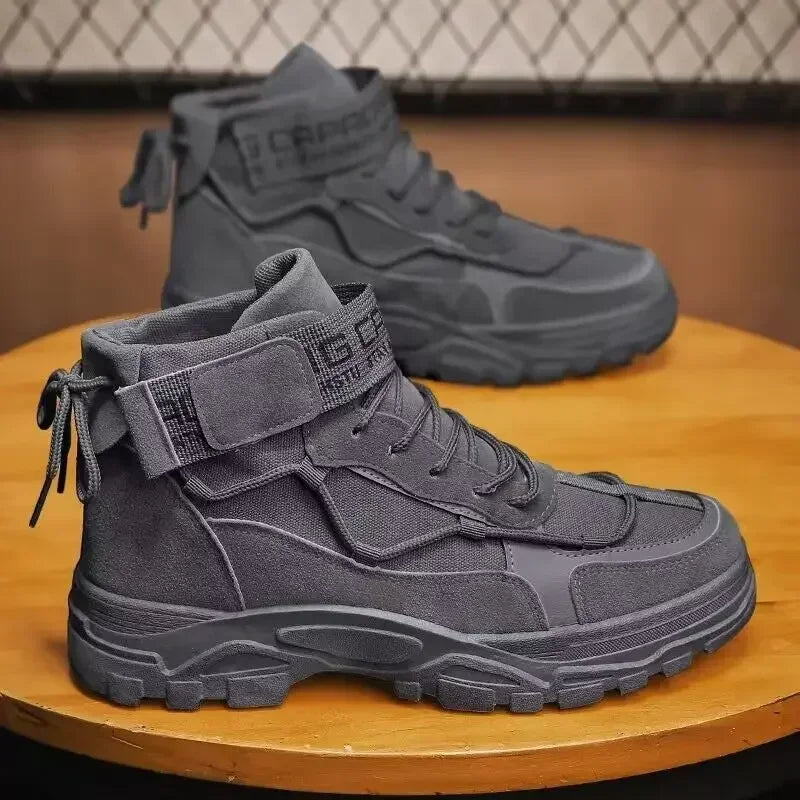 Bottes tactiques antidérapantes grises