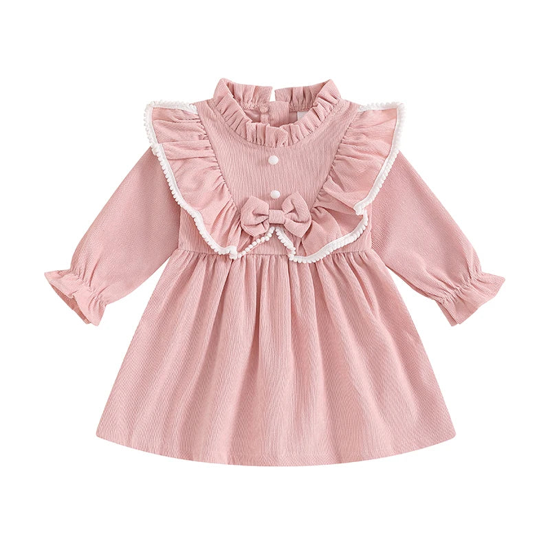 Robe En Velours trapèze rose