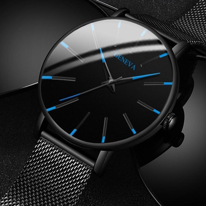 Montre homme cadran bleu